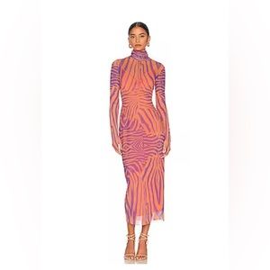 Orange Zebra Shailene Dress by Revolve - Size S